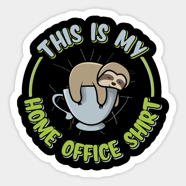 Home Office Sloth Coffee Sticker by Imutobi